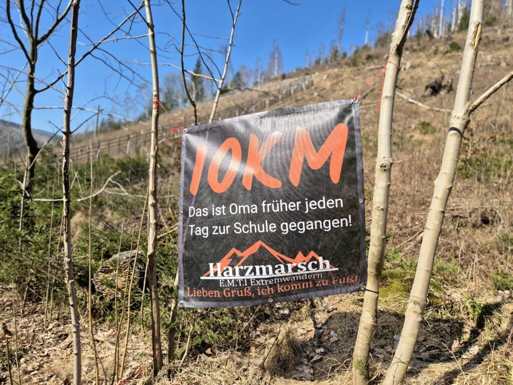 Harzmarsch Goslar 30 km 10 km Schild