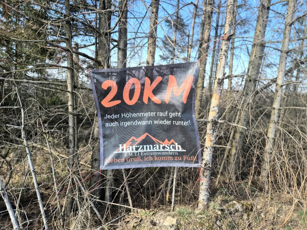 Harzmarsch Goslar 30 km 20km Schild