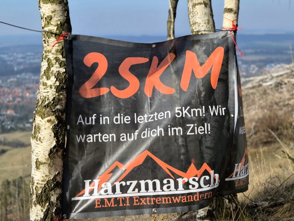 Harzmarsch Goslar 30 km 25 km Schild